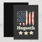 Hegseth Trump Administration American Flag Save The Date (Vorne/Hinten)