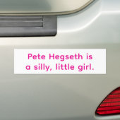 Hegseth's a Silly little girl Hankamer Artjunkhaus Autoaufkleber (Auf Auto)