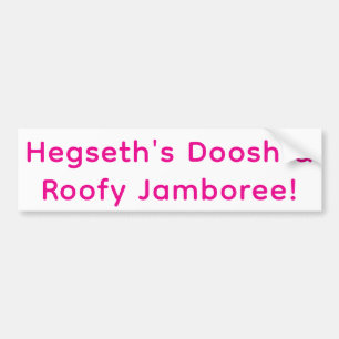 Hegseths Doosh & Roofy Jam Hankamer Artjunkhaus  Autoaufkleber