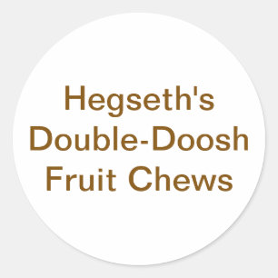 Hegseths Frucht-Doosh Hankamer Artjunkhaus Lecker! Runder Aufkleber