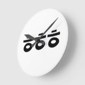 HEHEHE ㅎㅎㅎ Korean Slang Runde Wanduhr (Winkel)