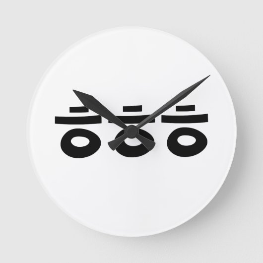 HEHEHE ㅎㅎㅎ Korean Slang Runde Wanduhr (Vorderseite)