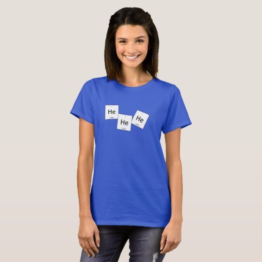 Hehehe Helium-lachendes T-Shirt (Vorne ganz)