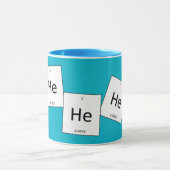 Hehehe Helium-Lachgas-Element-Wortspiel-Schale Tasse (Zentrum)