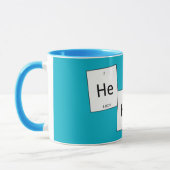 Hehehe Helium-Lachgas-Element-Wortspiel-Schale Tasse (Links)