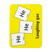 Hehehe Helium Laughing Gas Element Pun Magnet (Vertikal)