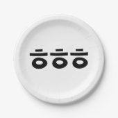 HEHEHEHE ㅎ ㅎ ㅎ koreanischen Slang Pappteller (Vorderseite)