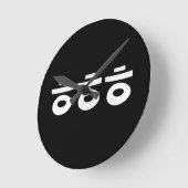 HEHEHEHE ㅎ ㅎ ㅎ koreanischen Slang Runde Wanduhr (Winkel)