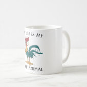 Hei Hei ist mein Spirit Animal Portrait Kaffeetasse (VorderseiteRechts)