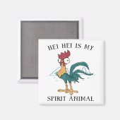 Hei Hei ist mein Spirit Animal Portrait Magnet (Vorderseite/Rückseite)