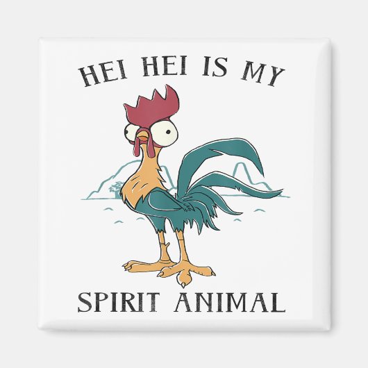 Hei Hei ist mein Spirit Animal Portrait Magnet (Vorne)
