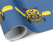 Hei Tiki Bee Toy Maori Design New Zealand Geschenkpapier (Rolleneckpunkt)