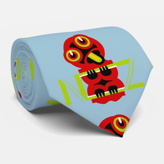 Hei Tiki Maori Design NZ Krawatte (Gerollt)
