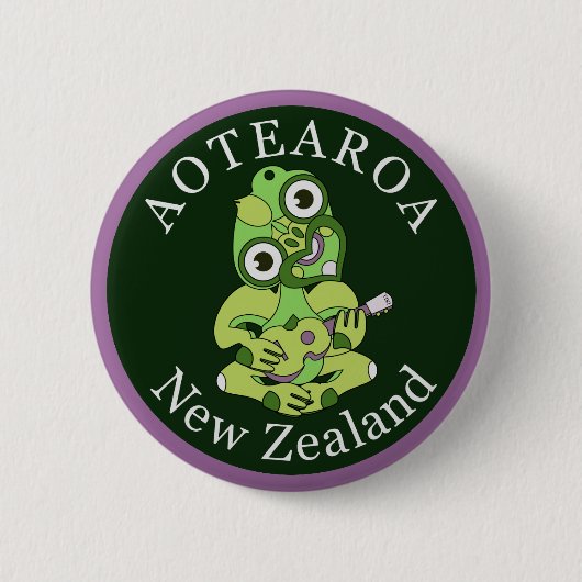 Hei Tiki New Zealand Abzeichen Button (Vorderseite)