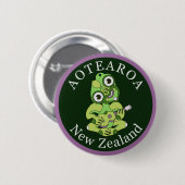 Hei Tiki New Zealand Abzeichen Button (Vorne & Hinten)