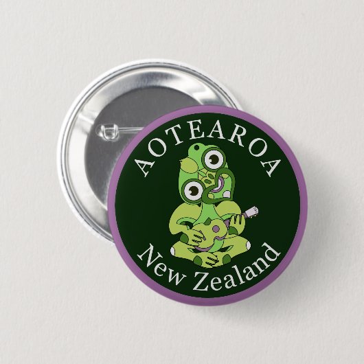 Hei Tiki New Zealand Abzeichen Button (Vorne & Hinten)