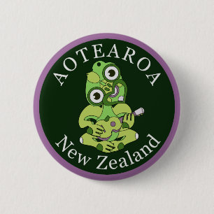 Hei Tiki New Zealand Abzeichen Button