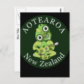 Hei Tiki Ukulele Aotearoa Postcard Postkarte (Vorne/Hinten)
