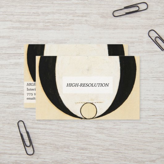 Heide, 1920 von Hilma af Klint Visitenkarte (Vorderseite/Rückseite Beispiel)