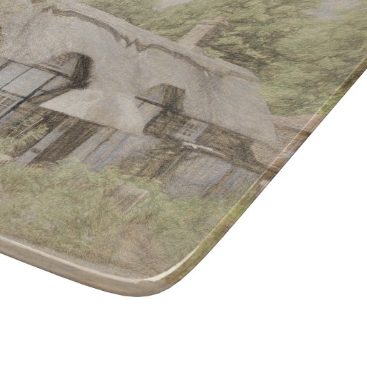 Heide-Hütte Schneidebrett (Ecke)