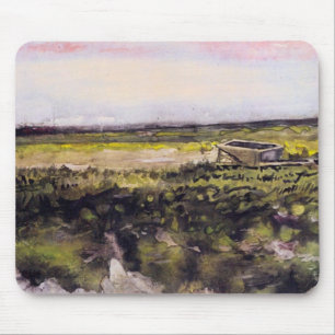 Heide mit Schubkarre von Vincent van Gogh Mousepad