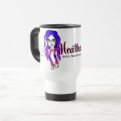 Heide Novak offizielle Logo-Reise-Tasse Reisebecher (Vorderseite Links)