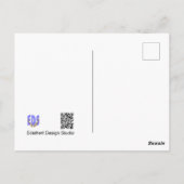 Heide und weiße gelbe Blumen DIKTE Postkarte (Rückseite)