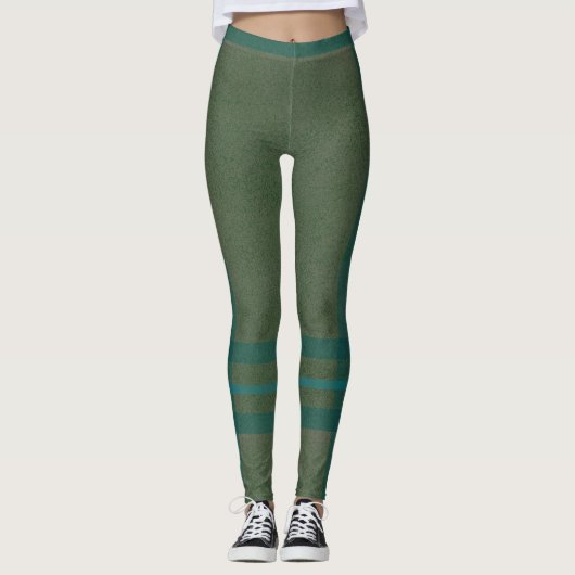 Heidegrün Kariert Leggings (Vorderseite)