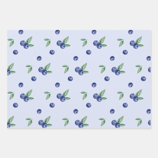 Heidelbeere Geburtstag Geschenkpapier Set (Vorderseite)