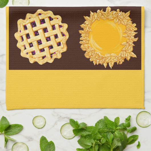 Heidelbeere & Kürbiskuchen Küchentücher (Gefaltet)