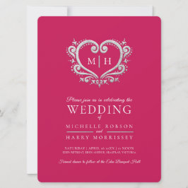 Heidelbeere Rot und Weiß Einladung