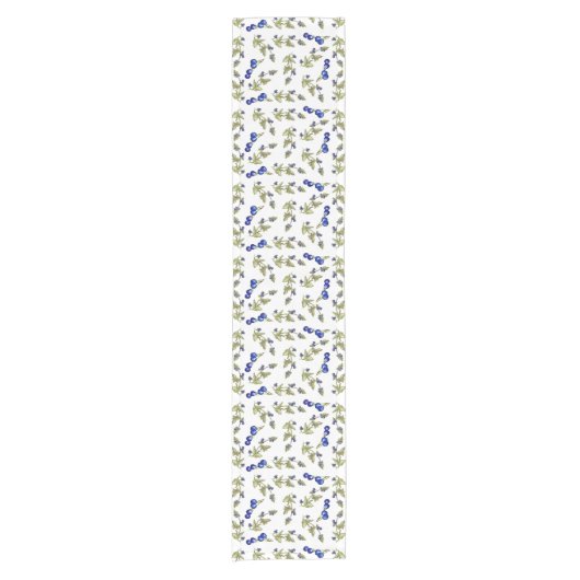 Heidelbeeren auf Weintischlöffeln Kurzer Tischläufer (Vorderseite)