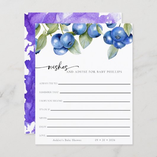 Heidelbeeren | Berry Sweet | Wünsche für Baby (Vorne/Hinten)