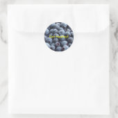 Heidelbeeren, gesund Got? Runder Aufkleber (Tasche)