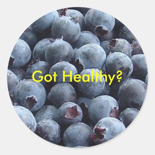 Heidelbeeren, gesund Got? Runder Aufkleber (Vorderseite)