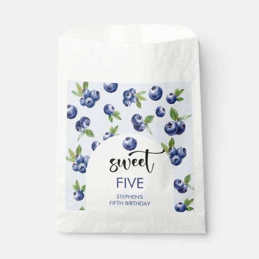 Heidelbeeren-Kindergeburtstag Geschenktütchen (Vorderseite)