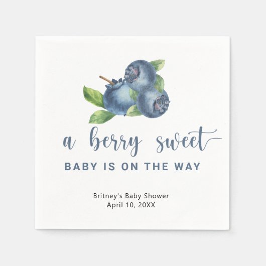 Heidelbeeren Serviette (Vorderseite)