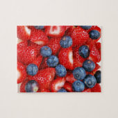 Heidelbeeren und Erdbeeren, frisch Puzzle (Horizontal)
