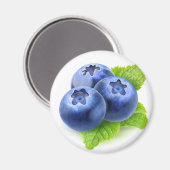 Heidelbeeren und Minze Magnet (Vorderseite/Rückseite)