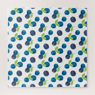 Heidelbeeren Vintage Blaubeere Illustration Puzzle