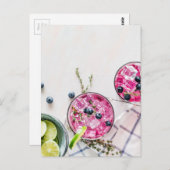 Heidelbeergetränke Limon Postkarte (Vorne/Hinten)