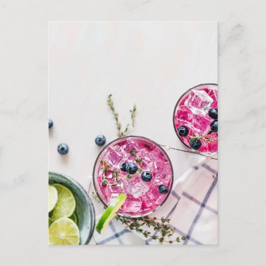 Heidelbeergetränke Limon Postkarte (Vorderseite)