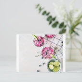 Heidelbeergetränke Limon Postkarte (Stehend Vorderseite)