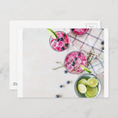 Heidelbeergetränke Limon Postkarte (Vorne/Hinten)