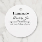 Heidelbeermarmelade aus Liebe, hausgemacht Geschenkanhänger (Rückseite)