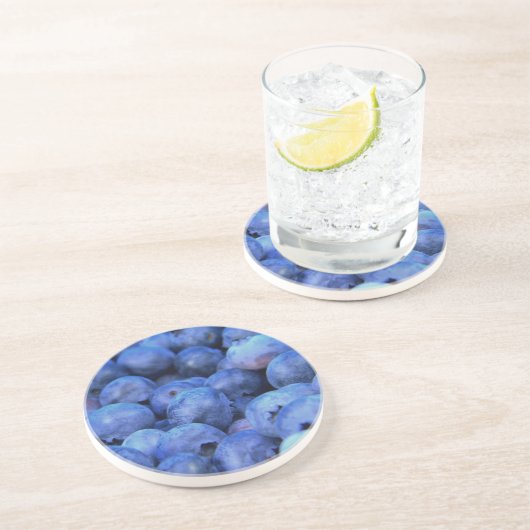 Heidelbeerpfahl Getränkeuntersetzer (Seite)