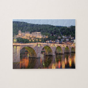 Heidelberg-Abend landschaftlich Puzzle