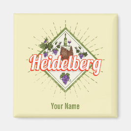 Heidelberg am Neckar Deutschland Retro Wein Vintag Magnet
