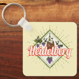 Heidelberg am Neckar Deutschland Retro Wein Vintag Schlüsselanhänger