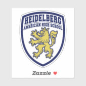 Heidelberg American High School Shield Aufkleber (Blatt)
